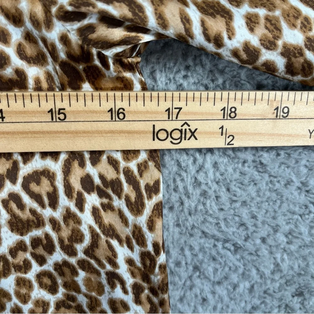 J.Crew‎ Women's Ruffleneck Drapey Top In Leopard Print Size XS
